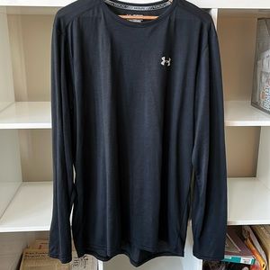Under Armour Heat Gear Run Fitted Long Sleeved T Shirt Men’s 2XL Black